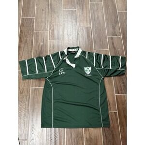 Ireland Live For Rugby Shirt Mens Large Green Polo Shamrock  Jersey Eire